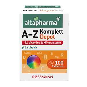 altapharma Tablety s vitamíny a minerálními látkami A-Z Depot, doplněk stravy 100 ks