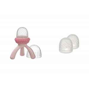 B.BOX Krmící dudlík a kousátko růžové + Náhradní silikonová síťka 2ks