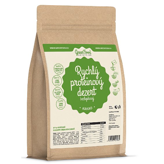 GreenFood Nutrition Rychlý proteinový dezert kakao 400g