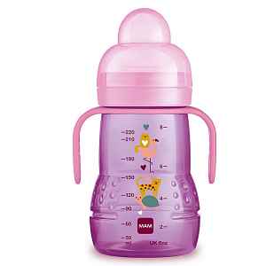 MAM Hrnek Trainer+, 220 ml 4m+, fialový