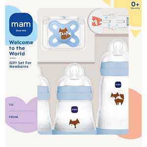 MAM Welcome to the World 0m+ dárková sada pro miminka Blue 1 ks