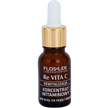 FlosLek Laboratorium Re Vita C 40+ vitamínový koncentrát na oční okolí, krk a dekolt  15 ml