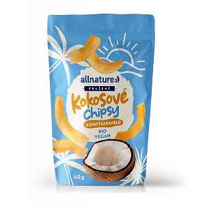 Allnature Kokosové chipsy s karamelem BIO 40 g