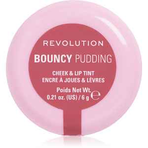 Revolution Bouncy Pudding Lip & Cheek multifunkční líčidlo na rty a tváře odstín Rosy Cloud 6 g