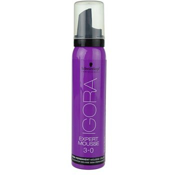 Schwarzkopf Professional IGORA Expert Mousse barvicí pěna na vlasy odstín 3-0 Dark Brown  100 ml