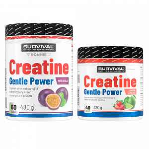 survival Creatine Monohydrate Gentle Power AKCE 480 g broskev + 320 g lime-jahoda