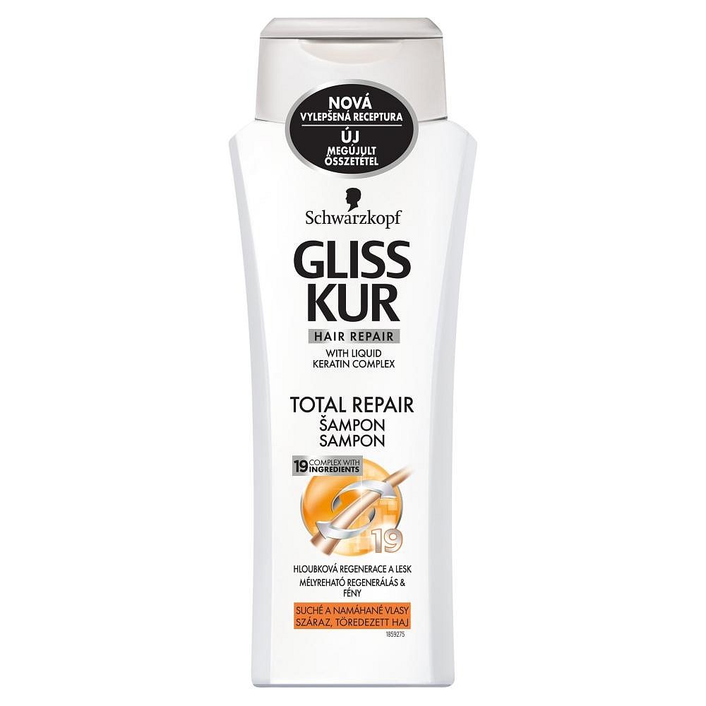 GLISS KUR regenerační šampon 400ml Total repair 19