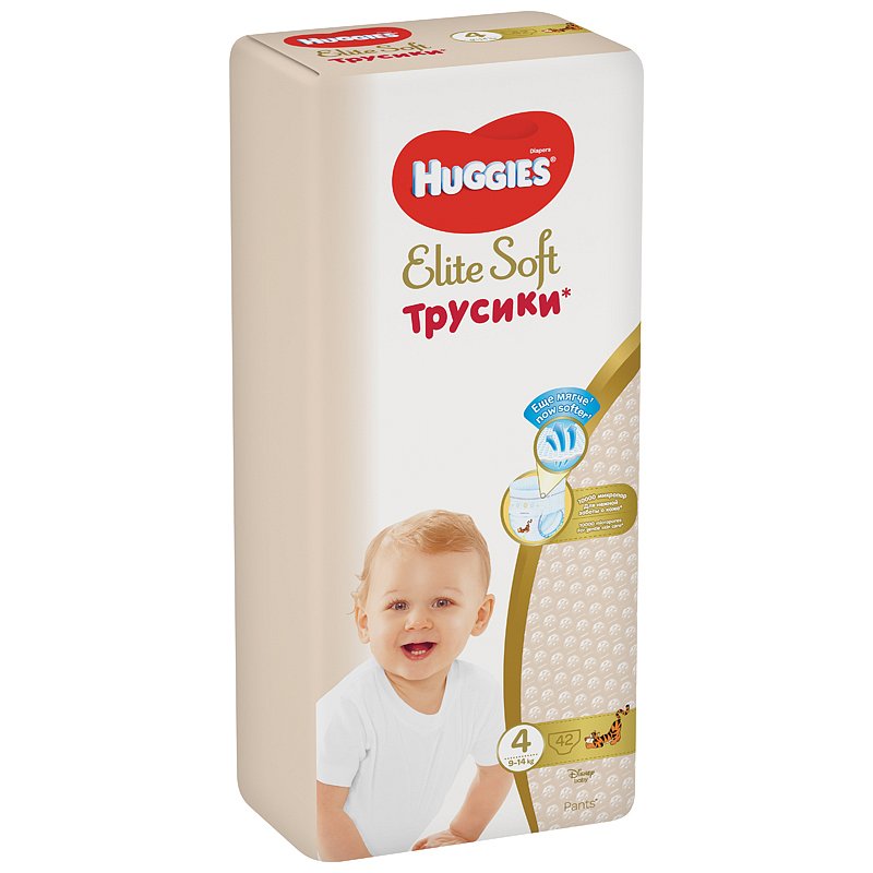HUGGIES® Elite Soft Pants jednorázové pleny vel. 4, 42 ks