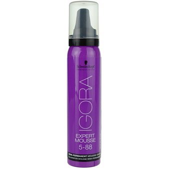 Schwarzkopf Professional IGORA Expert Mousse barvicí pěna na vlasy odstín 5-88 Light Brown Extra Red  100 ml