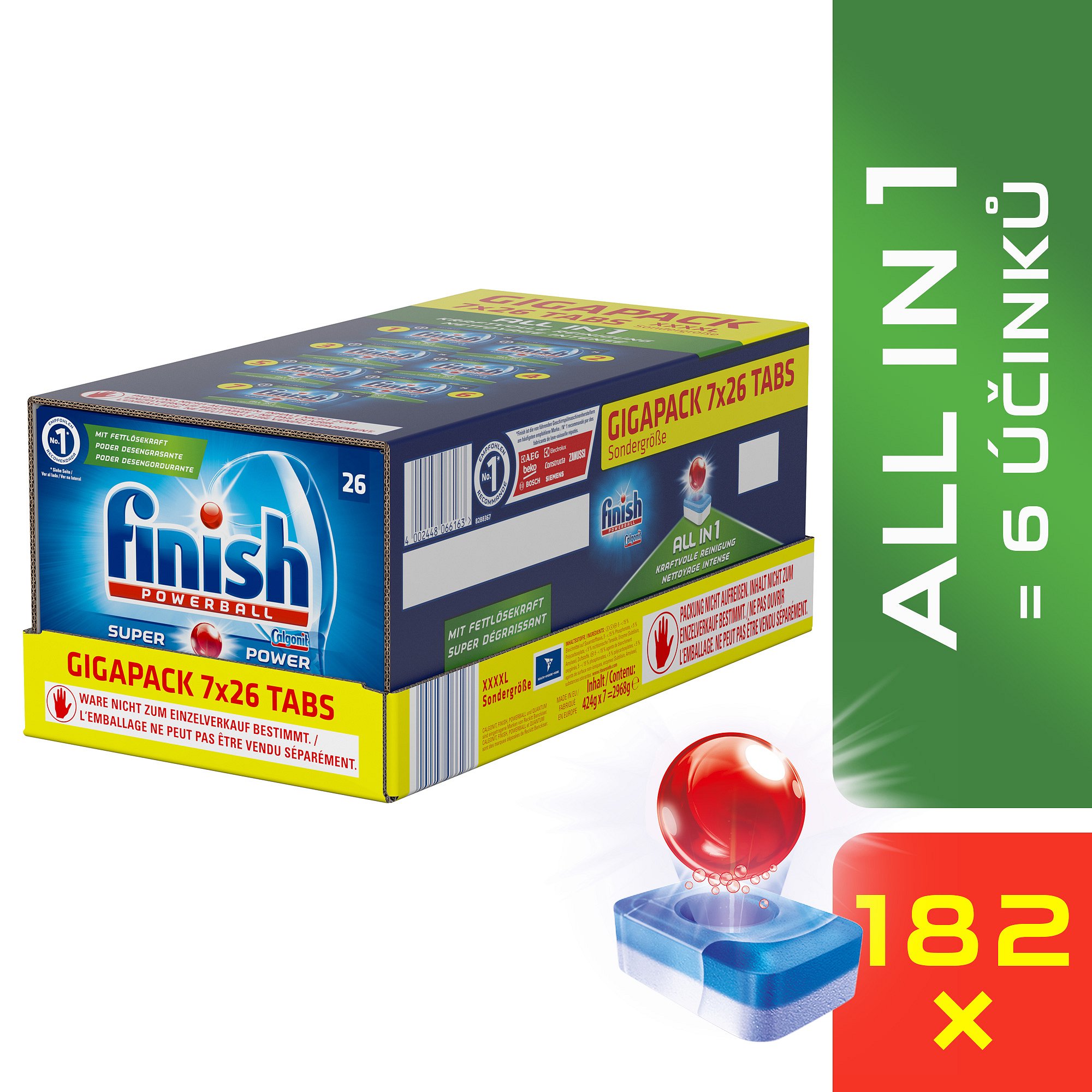 FINISH All-in-1 GIGAPACK 182 ks – tablety do myčky