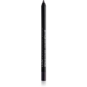 NYX Professional Makeup Metallic Eyeliner metalická tužka na oči odstín 06 Black Metal 1,3 g