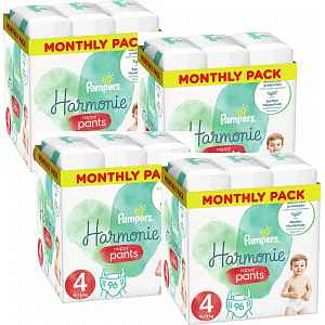 Pampers Plenkové Kalhotky Pants Harmonie Velikost 4, 96 Kalhotek, 9kg-15kg 96 ks