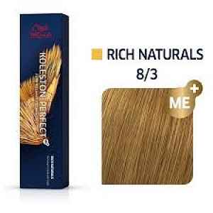 Wella Professionals Koleston Perfect ME+ Rich Naturals permanentní barva na vlasy odstín 8/3 60 ml