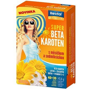 Revital Super Beta-karoten + měsíček + sedmikráska tbl.40+20