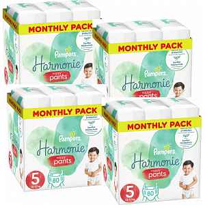 Pampers Plenkové Kalhotky Pants Harmonie Velikost 5, 80 Kalhotek, 12kg-17kg 80 ks