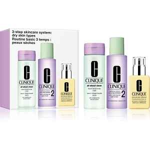 Clinique 3 Steps Skincare Systeme Dry Skin Types dárková sada pro suchou pleť