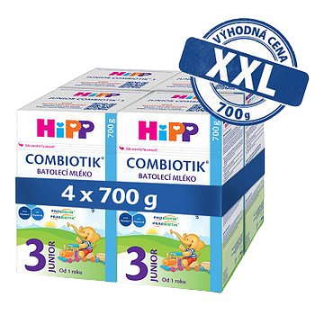 HiPP 3 JUNIOR Combiotik mléka 4x700g