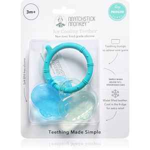 Matchstick Monkey Cooling Teether kousátko s chladivým účinkem Blue/ Mint 3m+ 1 ks