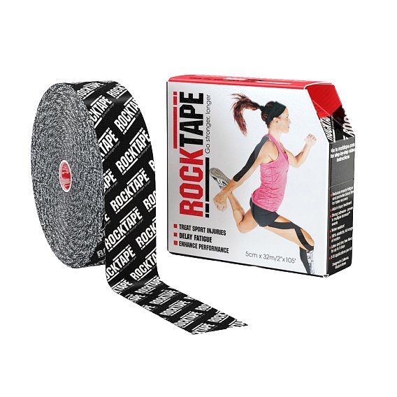 RockTape bulk kinesiologický tejp - logo black 32m