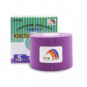 Tejp. TEMTEX kinesio tape fialová 5cmx5m
