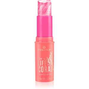 essence LIFE in CORAL rozjasňující tvářenka v tyčince odstín 01 Glowin' Coraltastic, Baby! 7 g