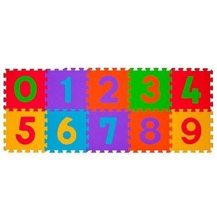 Puzzle pěnové číslice 10 ks, 6m+