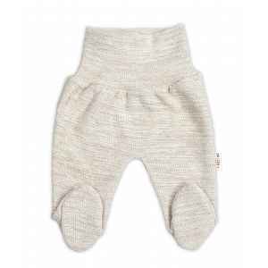 Baby Nellys Pletené kojenecké polodupačky Hand Made, světle béžové, vel.56