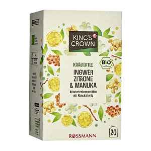 King's Crown Čaj se zázvorem, citronem a medem Manuka 40 g