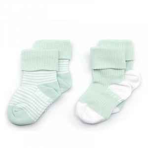 KipKep dětské ponožky Stay-on-Socks 6-12m 2páry Mint Stripes