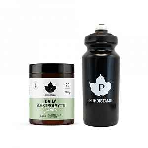 Puhdistamo Daily Electrolyte Powder limetka 100 g + láhev 500 ml ZDARMA