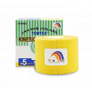 Tejp. TEMTEX kinesio tape žlutá 5cmx5m