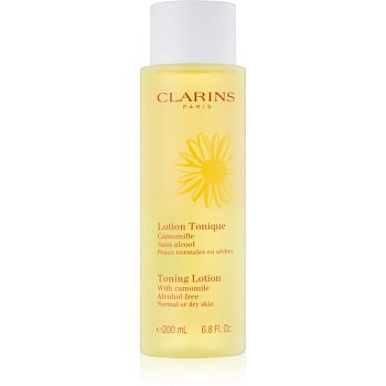 Clarins Cleansers pečující tonizační voda s heřmánkem pro normální a suchou pleť  200 ml