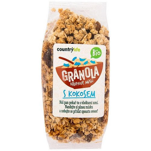 Country Life Granola - Křupavé müsli s kokosem BIO 350g