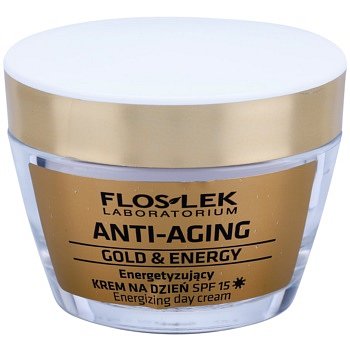 FlosLek Laboratorium Anti-Aging Gold & Energy energizující denní krém SPF 15  50 ml