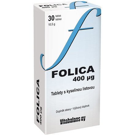 Folica 400ug -tablety s kyselinou listovou tbl.30
