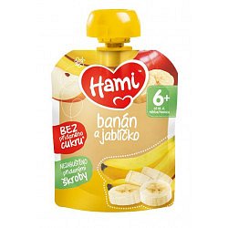 Hami Ovocná kapsička banán a jablko 6x90 g