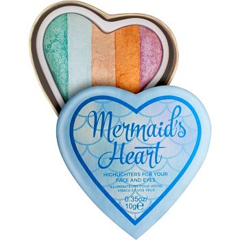 I Heart Revolution Mermaids Heart rozjasňovač na oči a tvář  10 g