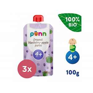 3x SALVEST Põnn BIO Jablko s borůvkami (100 g)