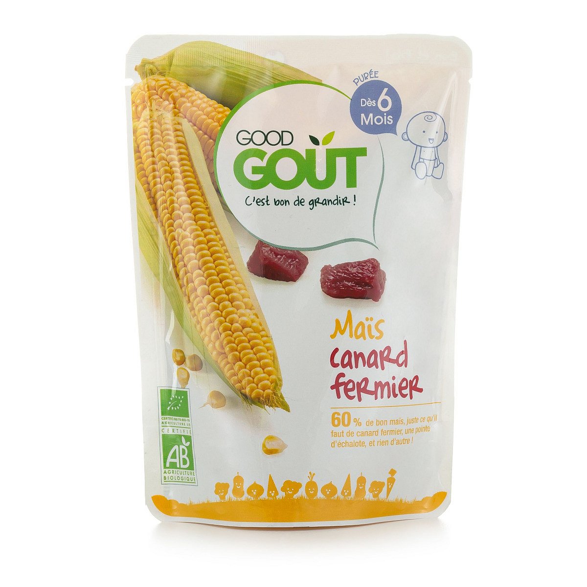 Good Gout BIO Kukuřice s kachním masem 6m+ 190 g