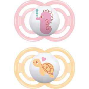 MAM Perfect 6m+ dudlík Pink/ Orange 2 ks