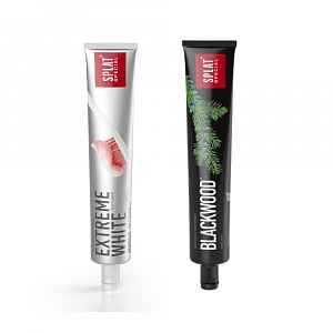 SPLAT Duo sada Special Extreme White a Blackwood zubní pasty 2x75 ml