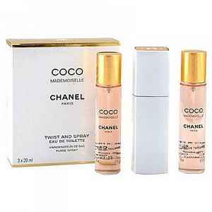Chanel Coco Mademoiselle toaletní voda (1x plnitelná + 2x náplň) pro ženy 3x20 ml