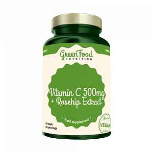 GreenFood Nutrition Vitamín C+ Extrakt ze šípků 60cps