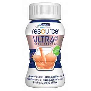 RESOURCE ULTRA + HIGH PROTEIN PŘÍCHUŤ LÍSKOVÝ OŘÍŠEK POR SOL 4X125ML