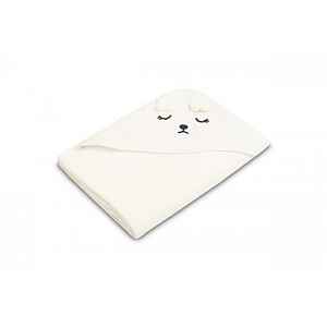 SENSILLO Dětská osuška 100x100cm, froté bavlna, Teddy - bílá