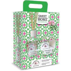 Sweet Home Collection Dárková sada aroma difuzéru se svíčkou Pink Oleander