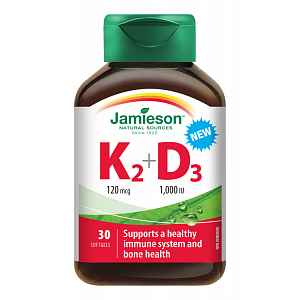 JAMIESON Vitamíny K2 120mcg a D3 1000 IU cps.30