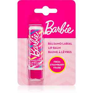 Barbie Lip Balm Strawberry balzám na rty s jahodovou příchutí pro děti 4 g