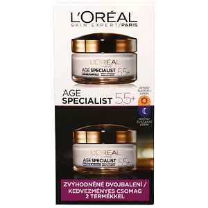 L'Oréal Paris Age Specialist 55+ denní a noční krém proti vráskám 2 x 50 ml dárková sada