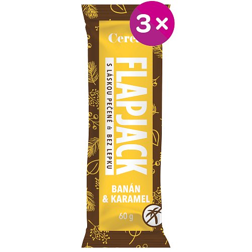 Cerea Flapjack Tyčinka Banán karamel 3 x 60 g